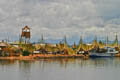 Процесс сушки тростника. Uros. Титикака. Процесс сушки тростника. Uros. Титикака.