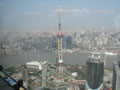 Шанхай. Вид на Pearl Tower с обз. площадки Jingmao Шанхай. Вид на Pearl Tower с обз. площадки Jingmao